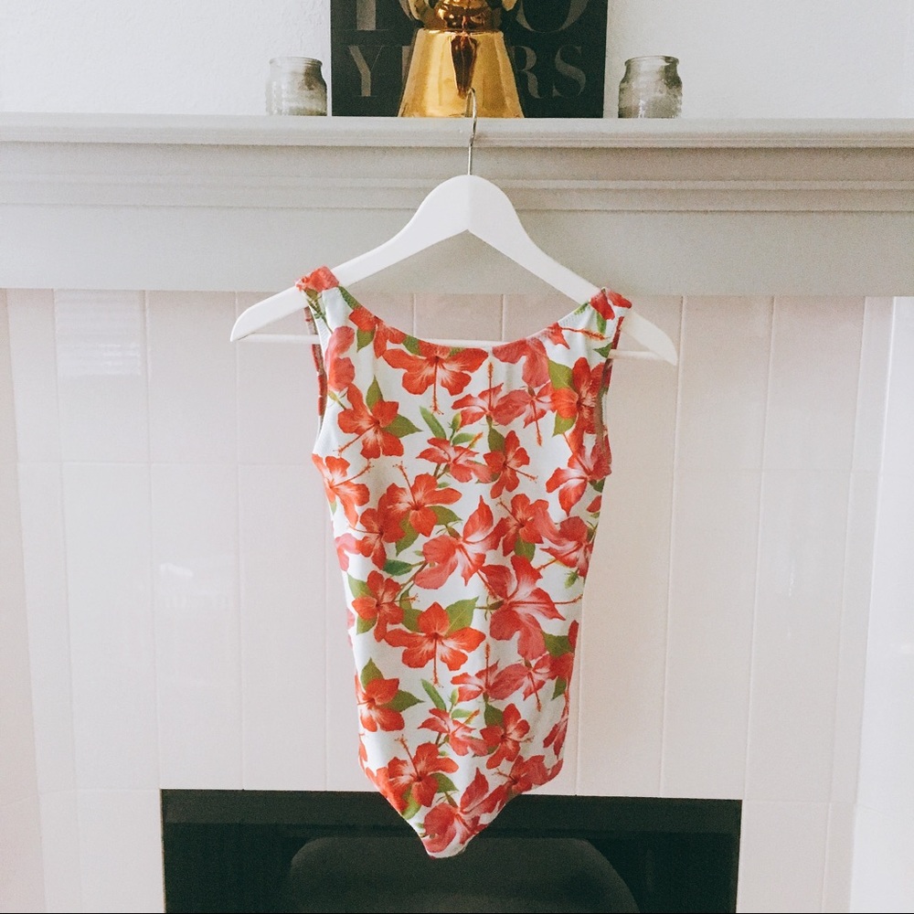 Luxury floral onesie / bathing suit / bodysuit